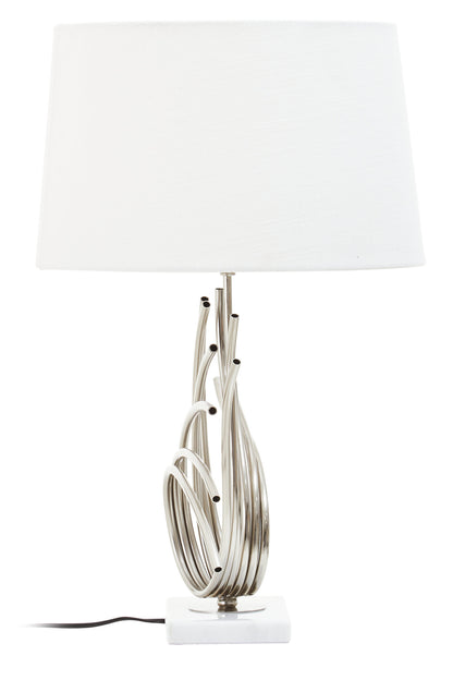 Yasmin Brushed Chrome Spoke Table Lamp