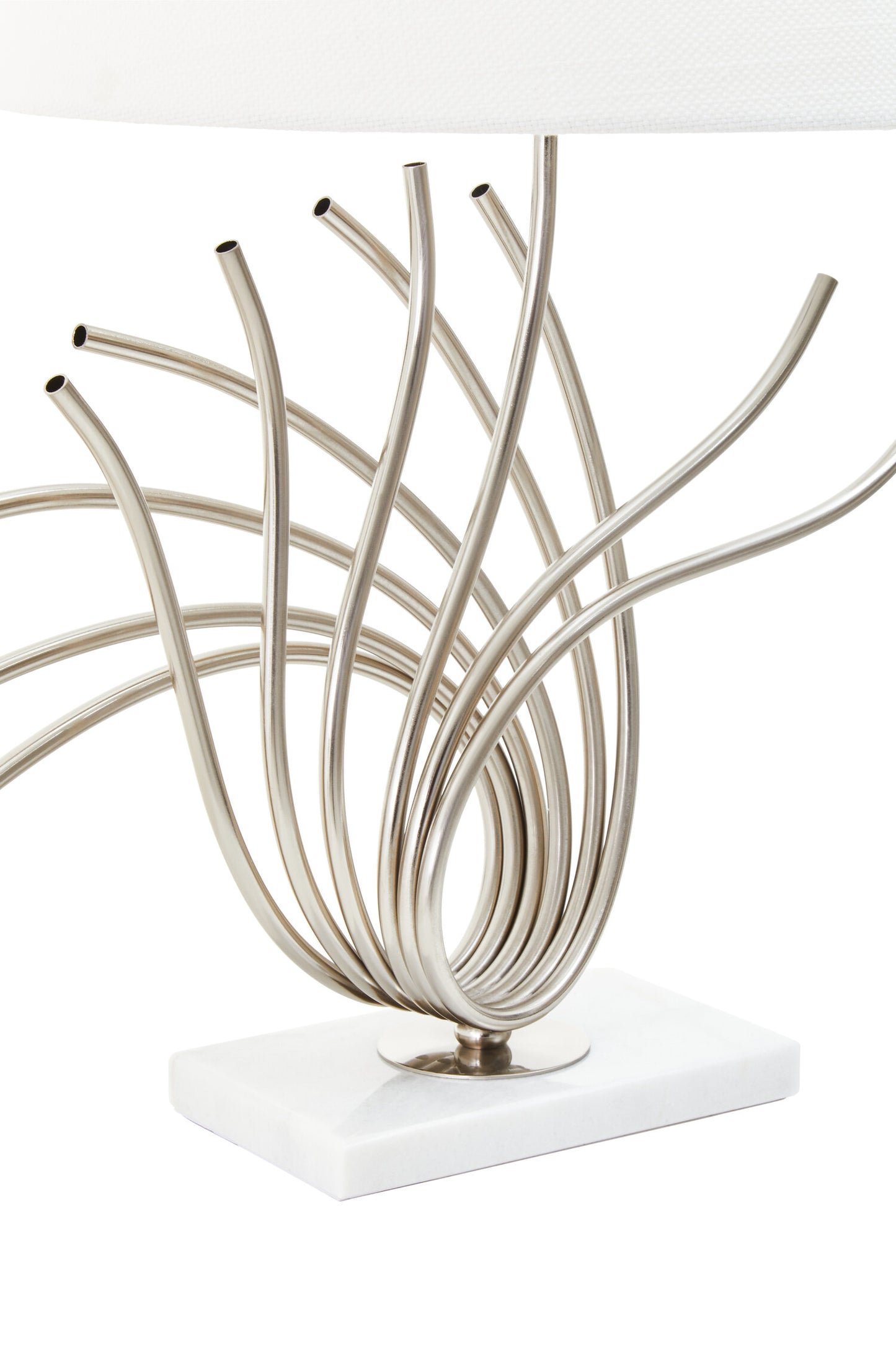 Yasmin Brushed Chrome Spoke Table Lamp
