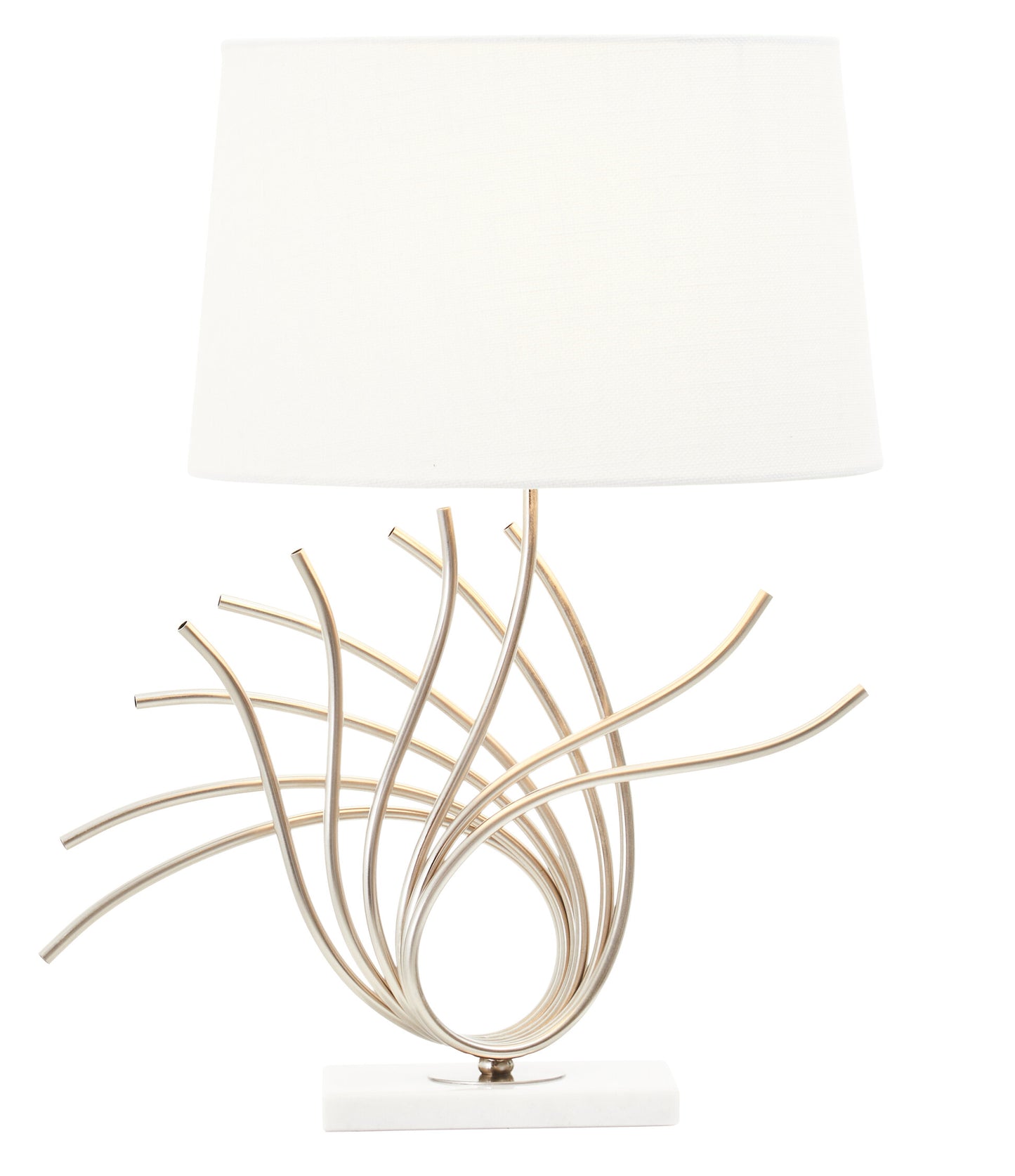 Yasmin Brushed Chrome Spoke Table Lamp