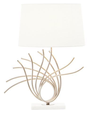Yasmin Brushed Chrome Spoke Table Lamp