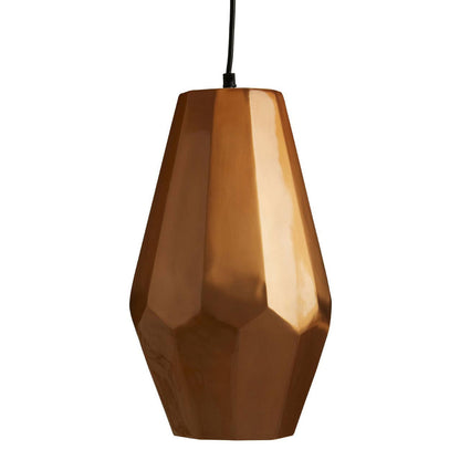 Industrial Luxe Aluminium Copper Finish Large Pendant Light