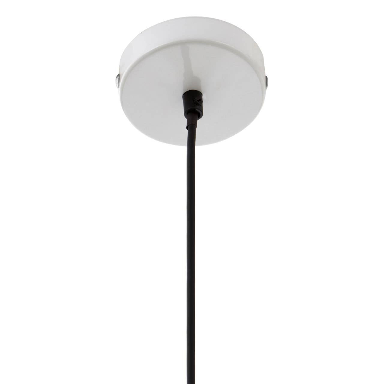 Industrial White Metal Pendant Light