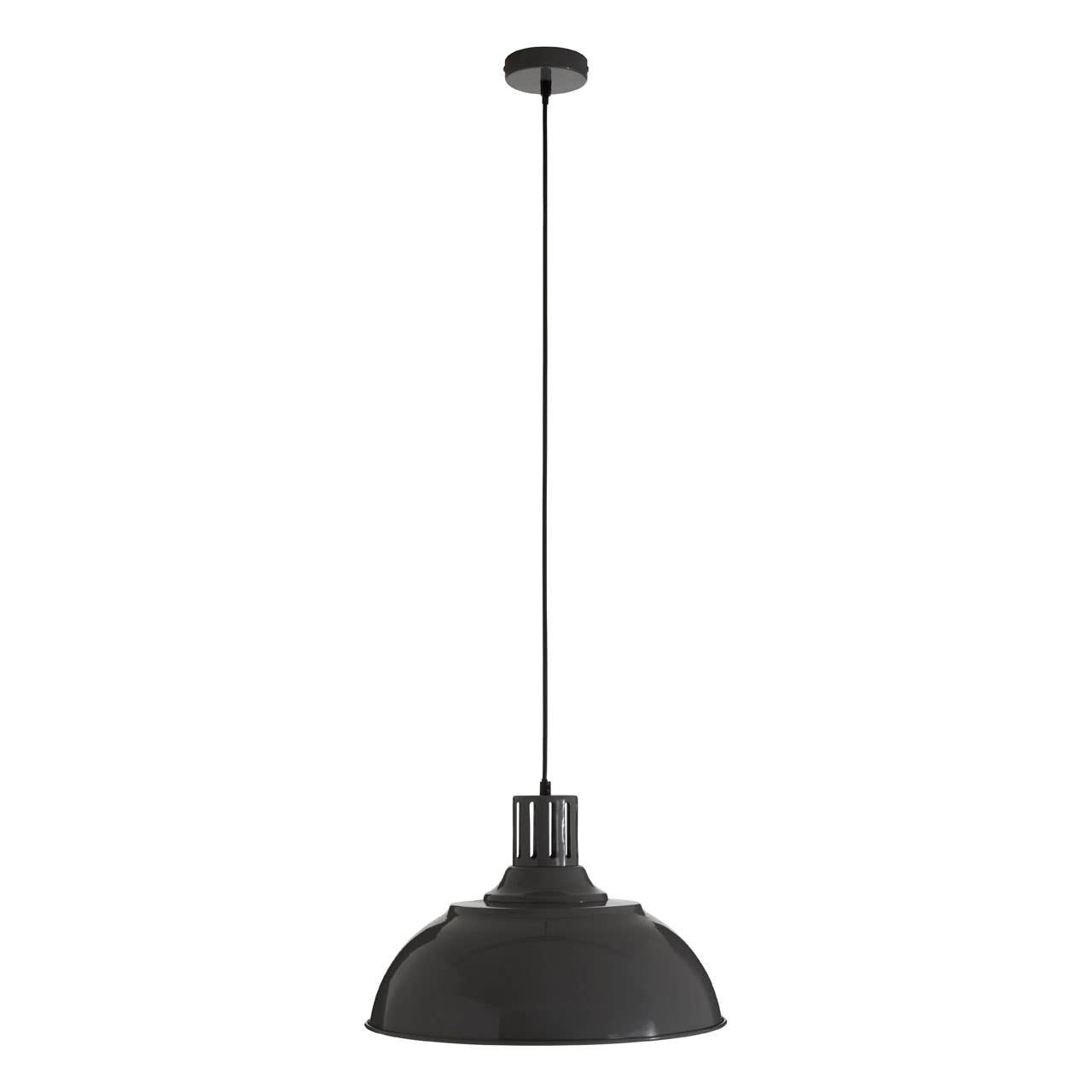 Industrial Grey Metal Pendant Light