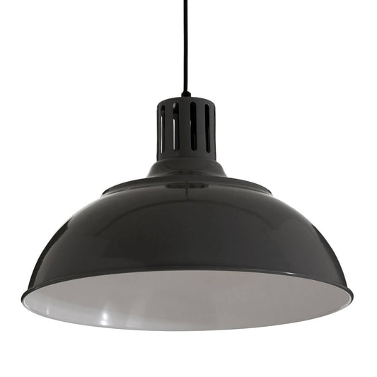 Industrial Grey Metal Pendant Light
