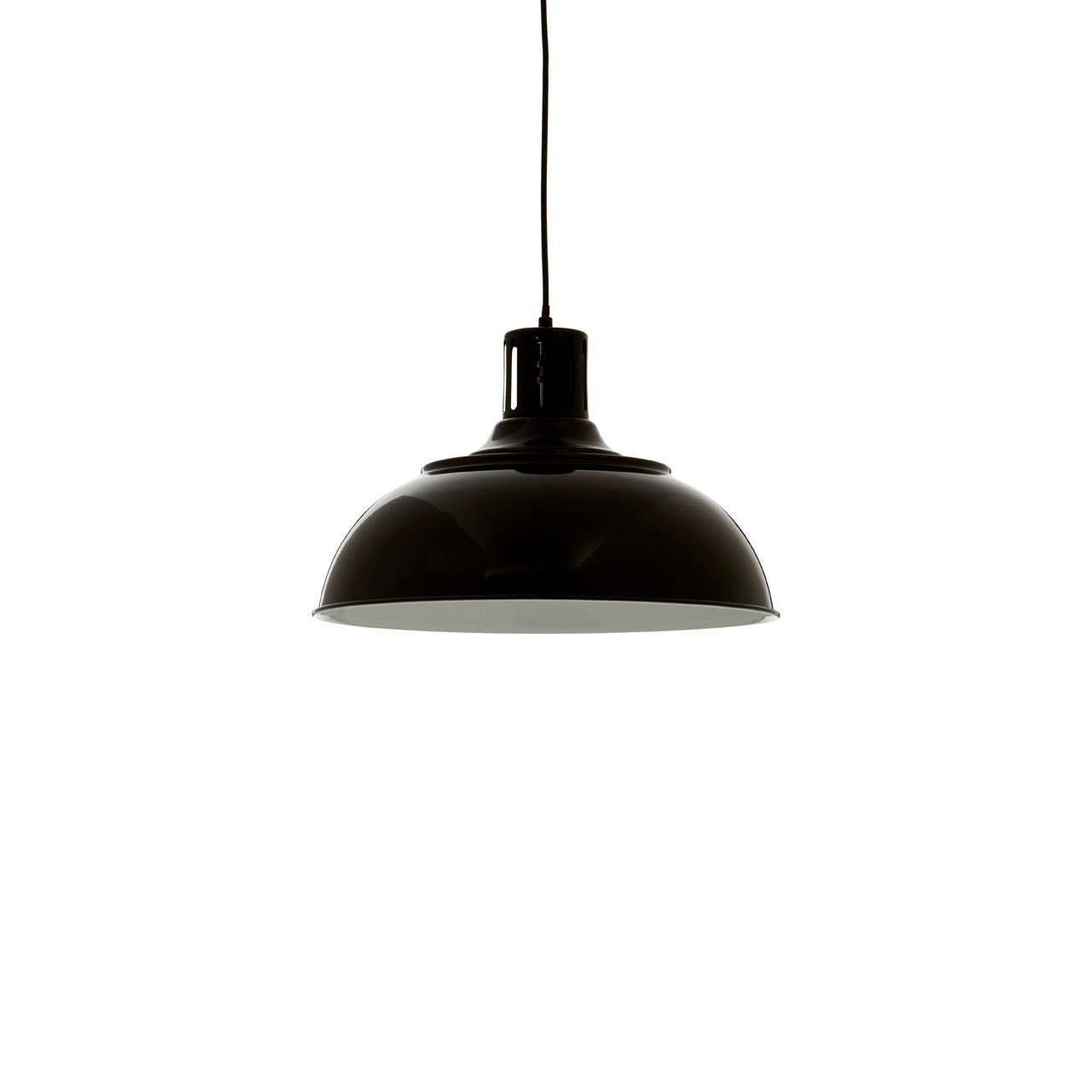 Industrial Black Metal Pendant Light