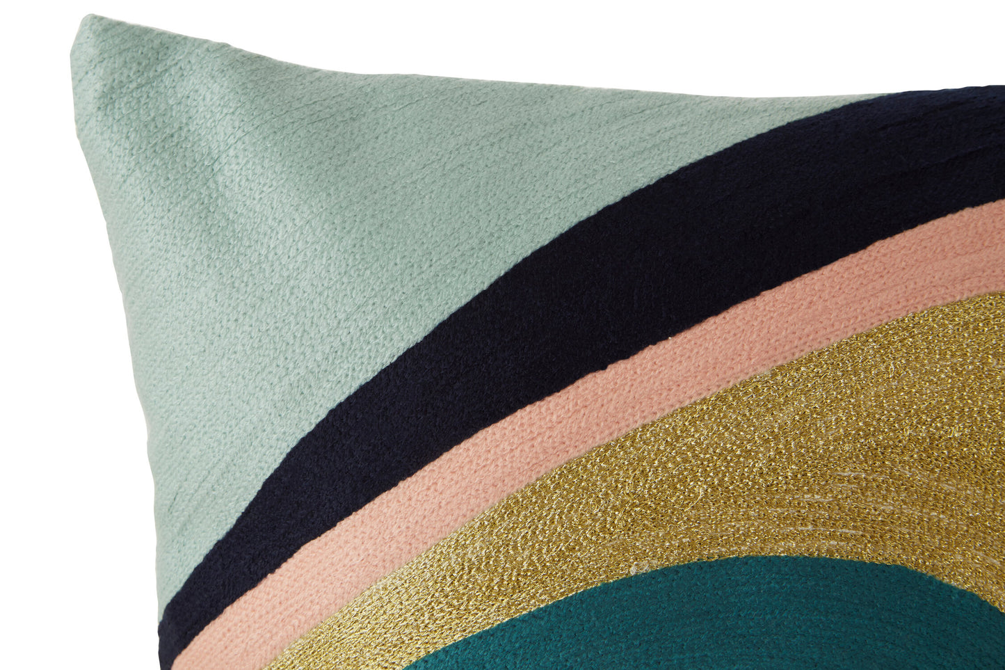 The Edit Curved Stripes Embroidered Cushion
