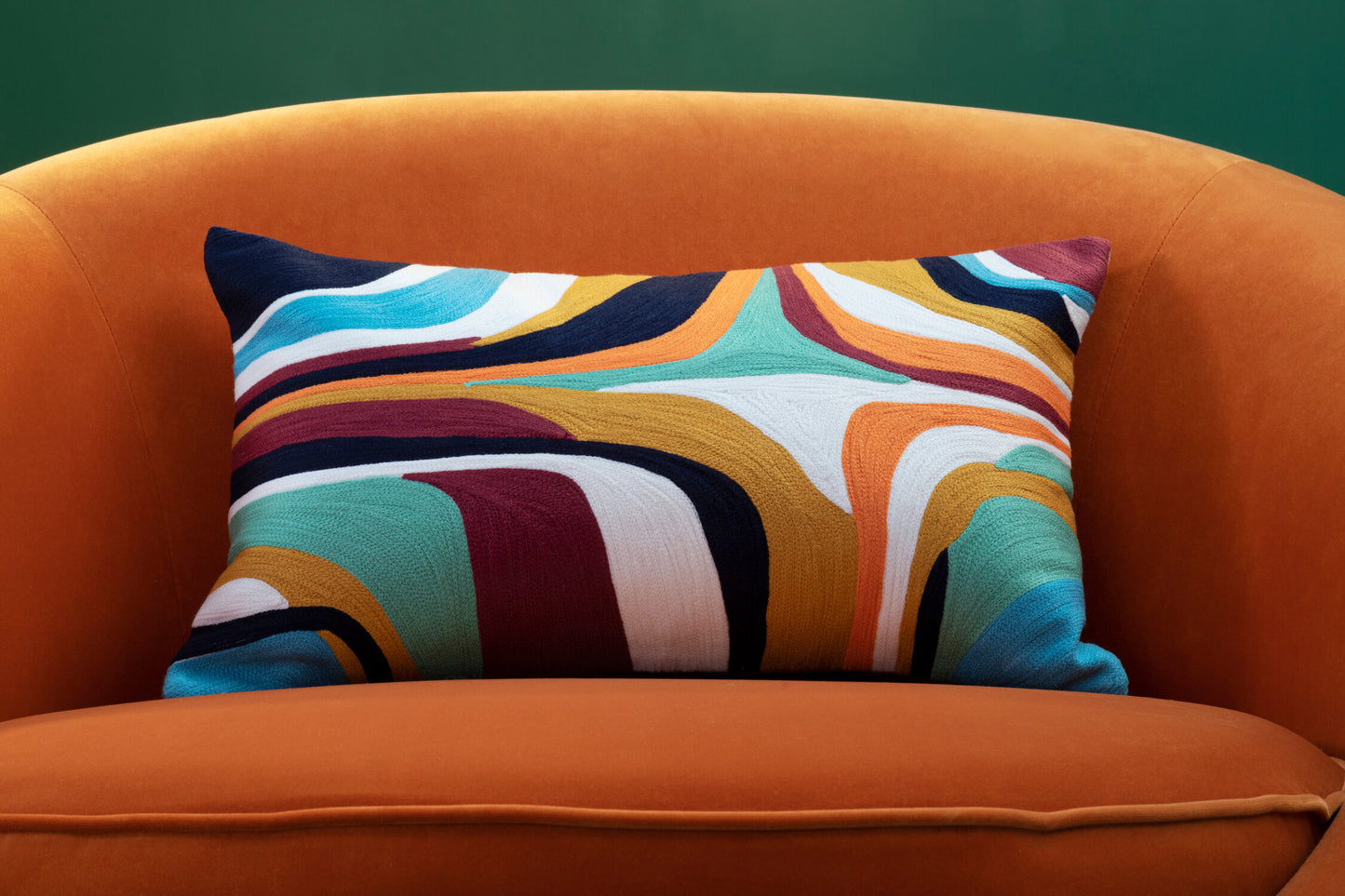 Nomad Ozella Multicolour Abstract Rectangular Cushion