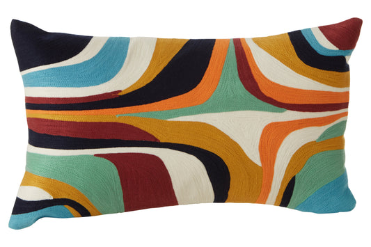 Nomad Ozella Multicolour Abstract Rectangular Cushion