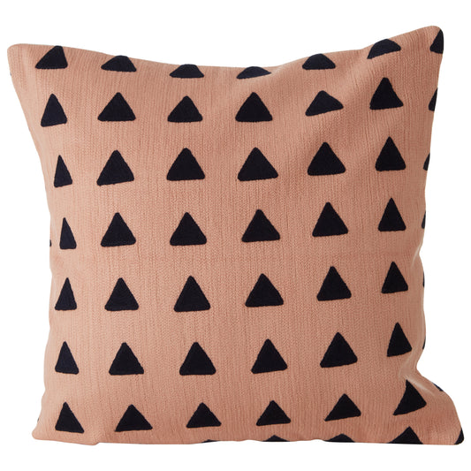 Nomad Ozella Pink and Navy Square Embroidered Cushion