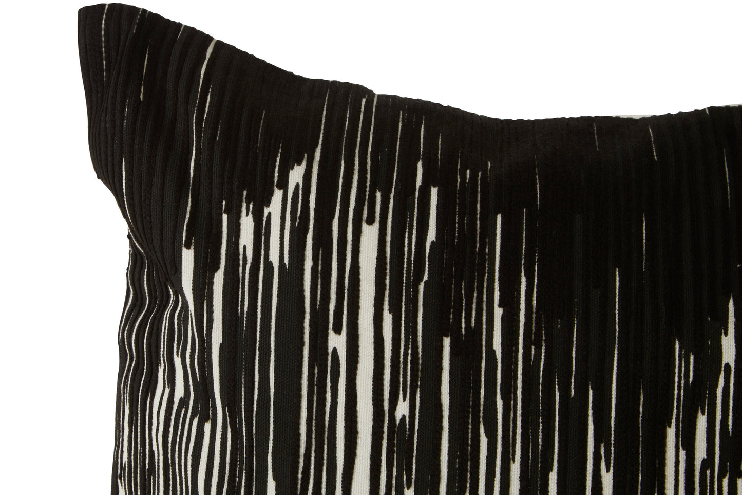The Edit Black White Embroidered Cushion