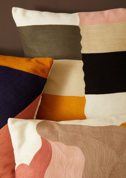 Nomad Ozella Colour Block Design Square Cushion