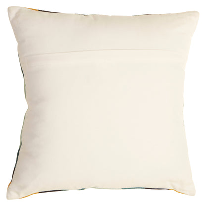 The Edit Hexagonal Retro Embroidered Cushion | Bali & Blue