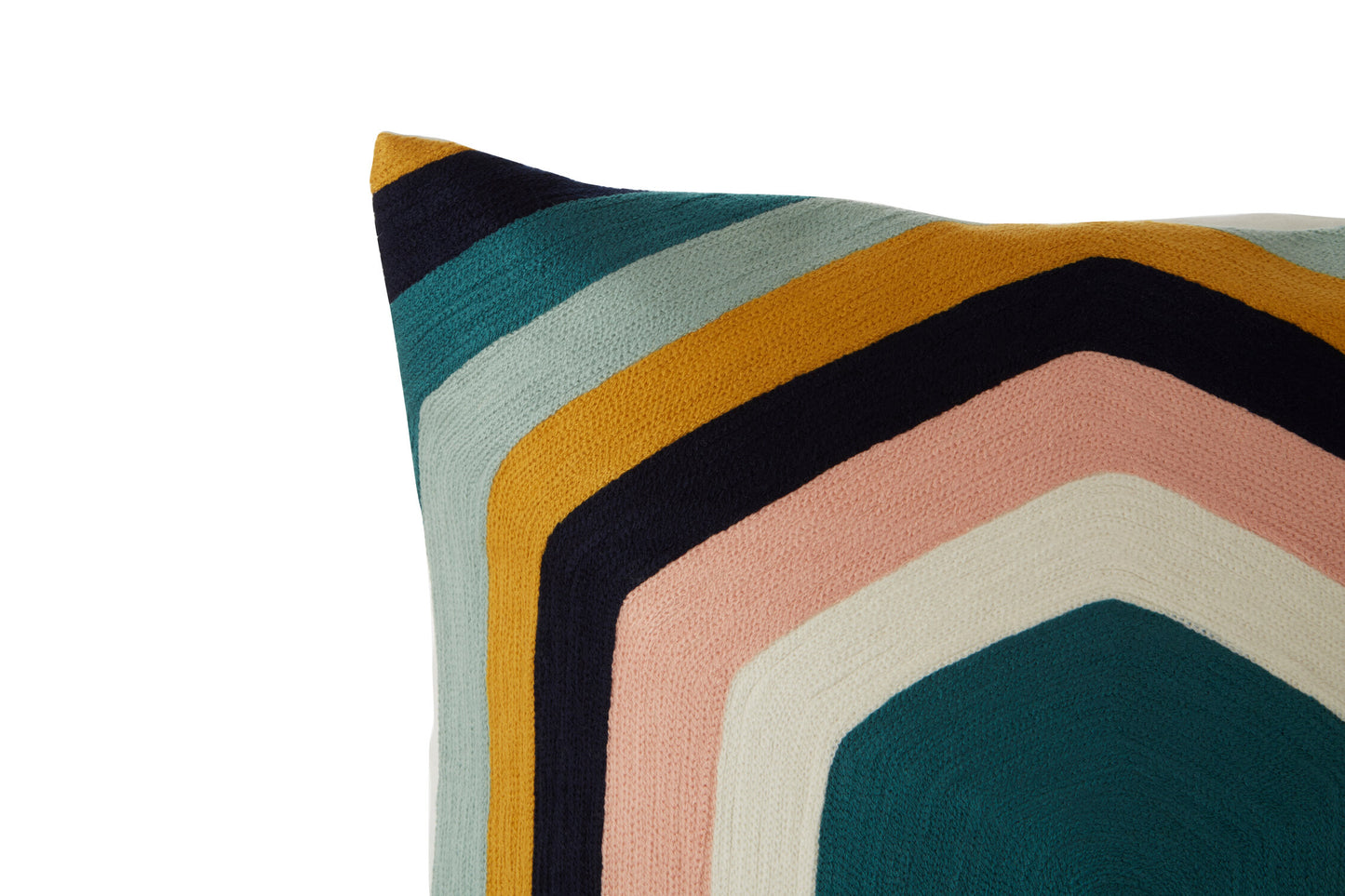 The Edit Hexagonal Retro Embroidered Cushion