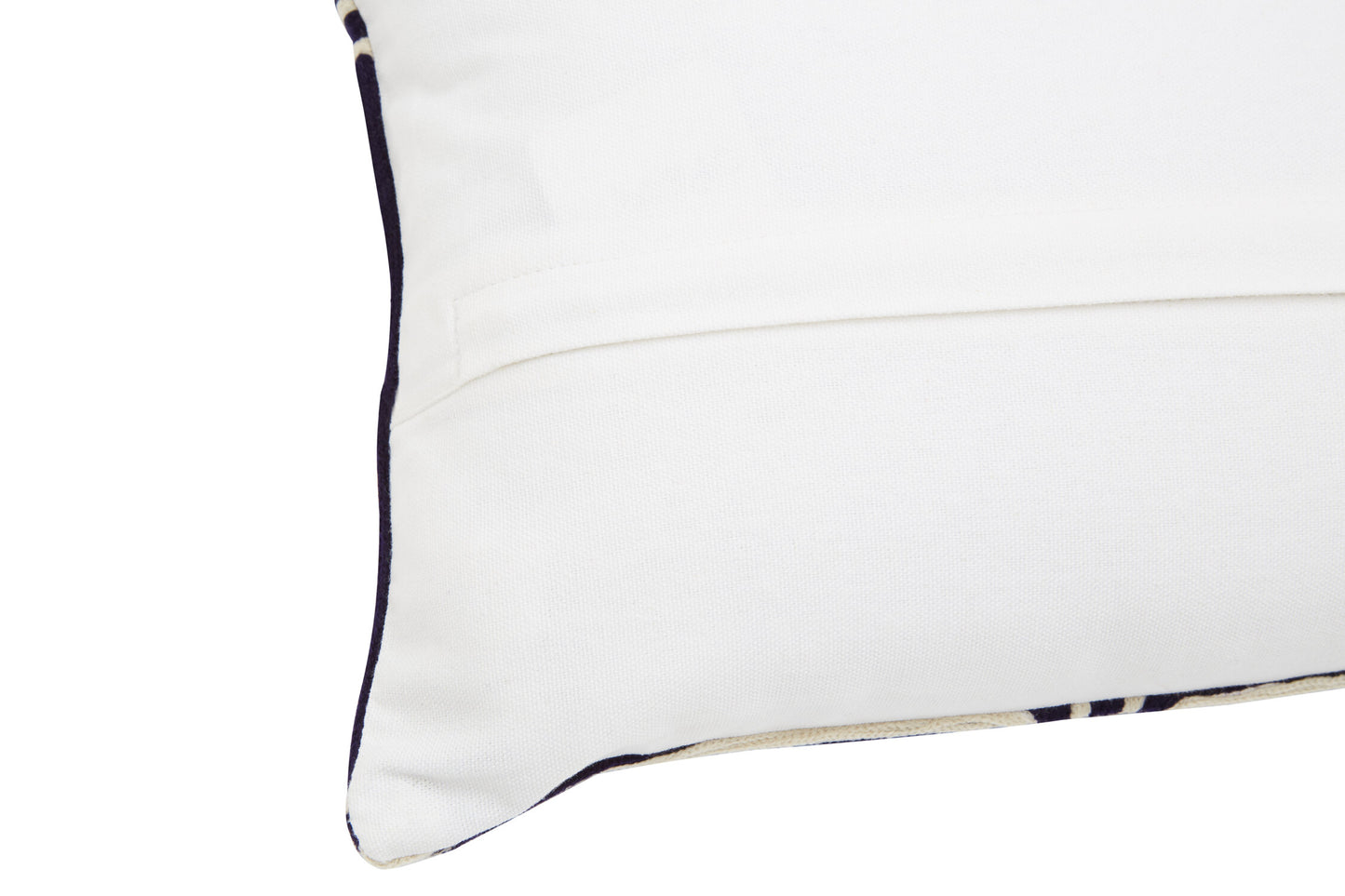 Nomad Ozella Black and White Embroidered Rectangular Cushion