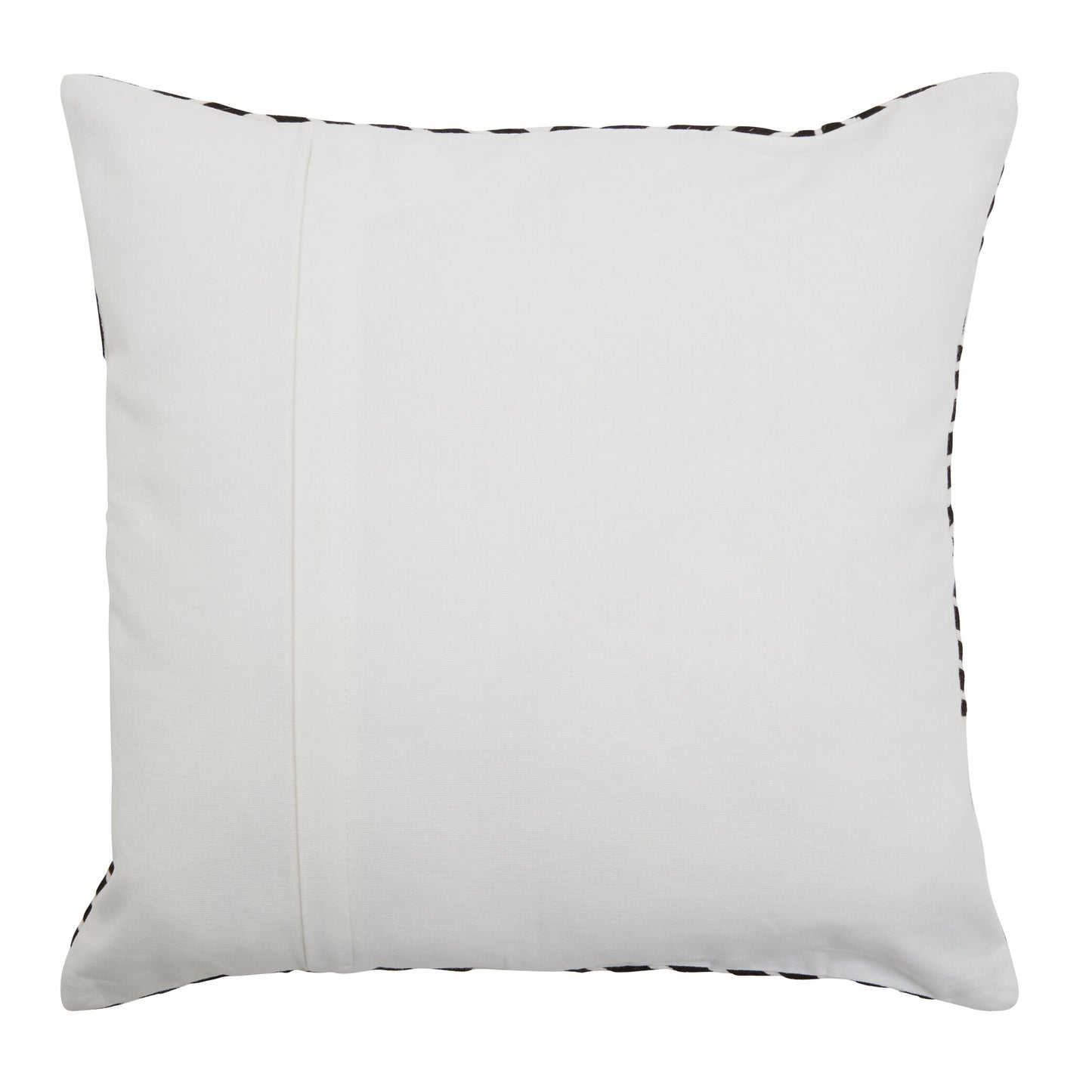 The Edit Black White Square Embroidered Cushion | Bali & Blue