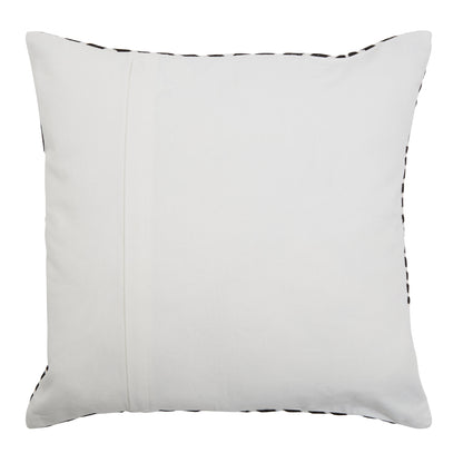 The Edit Black White Square Embroidered Cushion | Bali & Blue