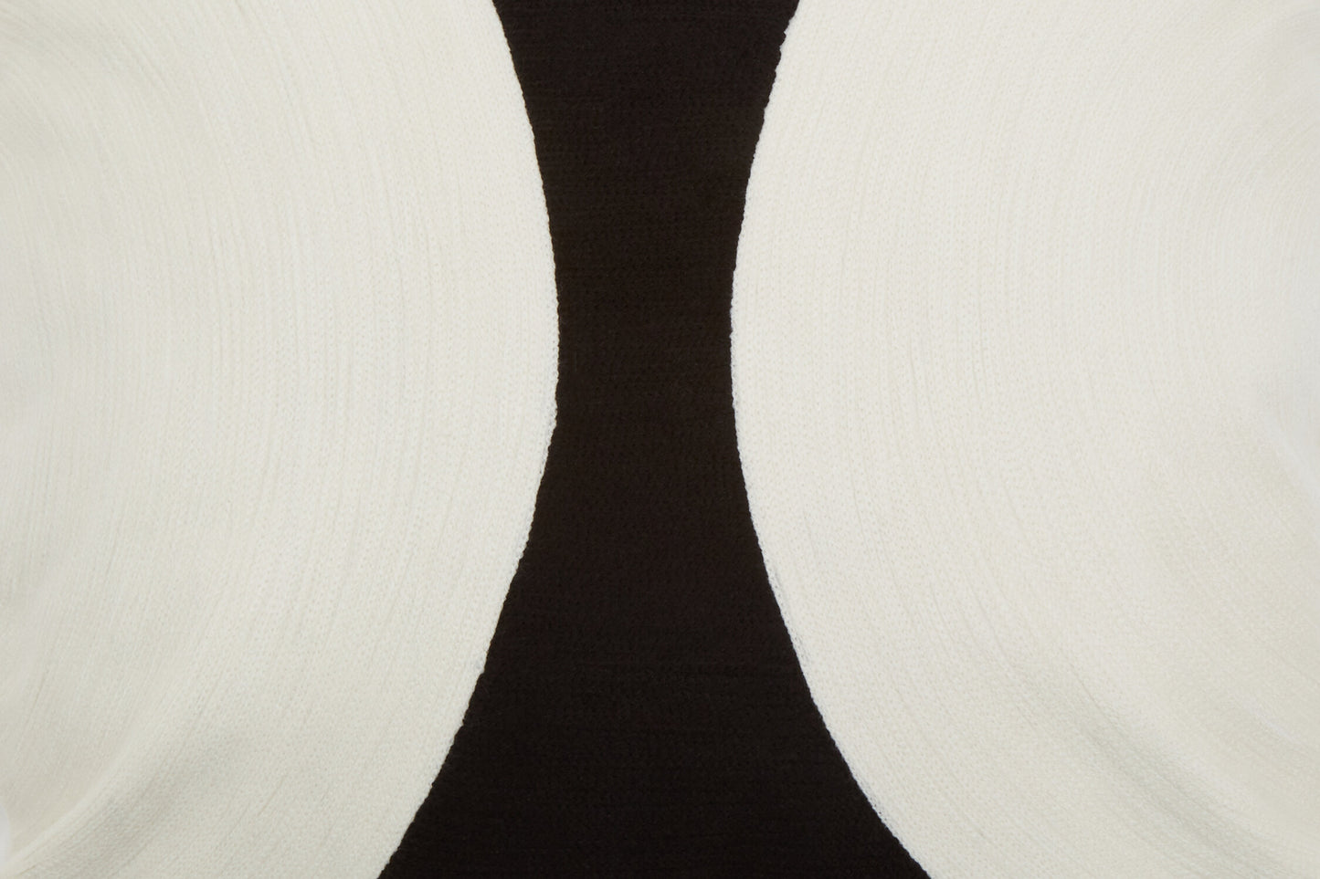 Nomad Ozella Black and White Semicircle Cushion