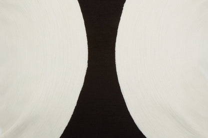 Nomad Ozella Black and White Semicircle Cushion