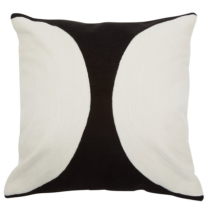 Nomad Ozella Black and White Semicircle Cushion