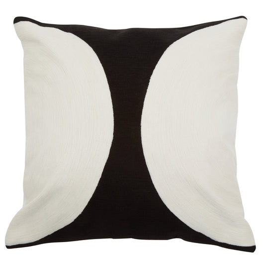 Nomad Ozella Black and White Semicircle Cushion