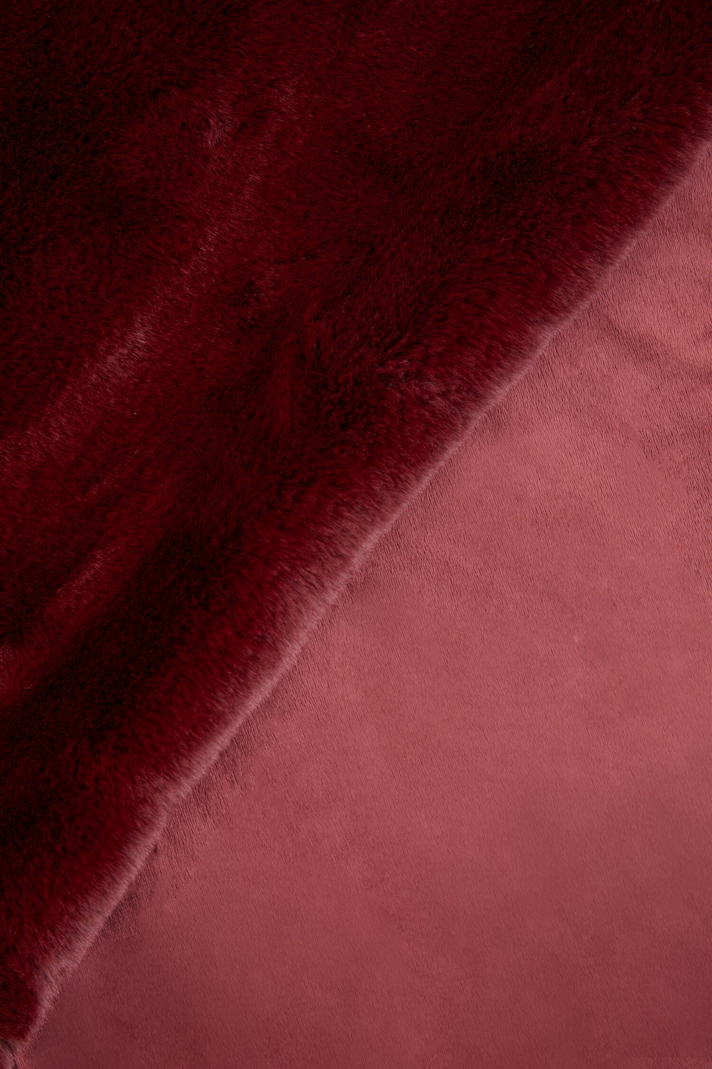 Nomad Lamina Red Wine Faux Fur Throw