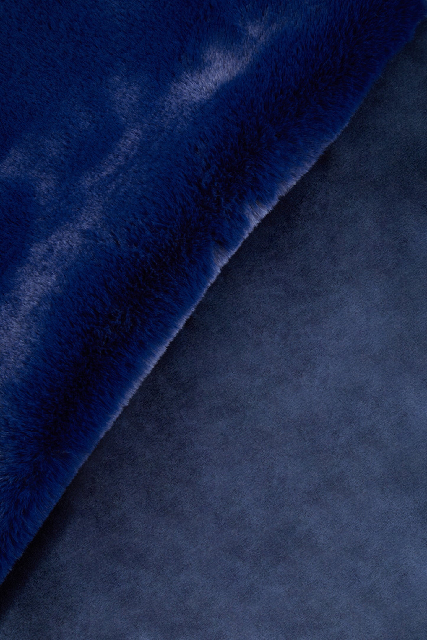 Nomad Lamina Navy Blue Faux Fur Throw