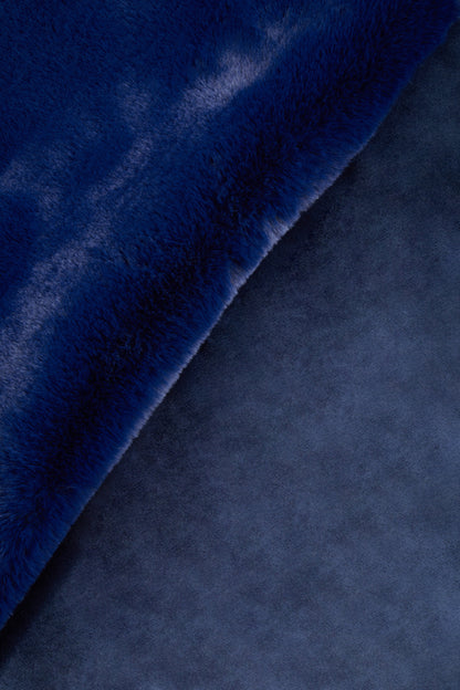 Nomad Lamina Navy Blue Faux Fur Throw