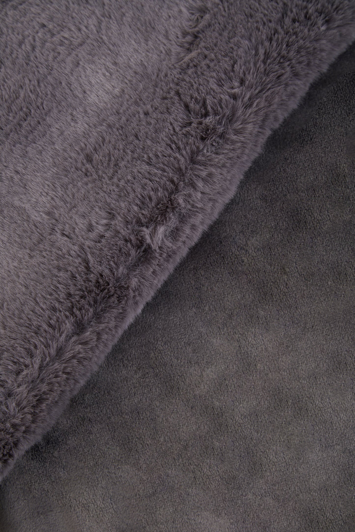 Nomad Lamina Grey Faux Fur Throw