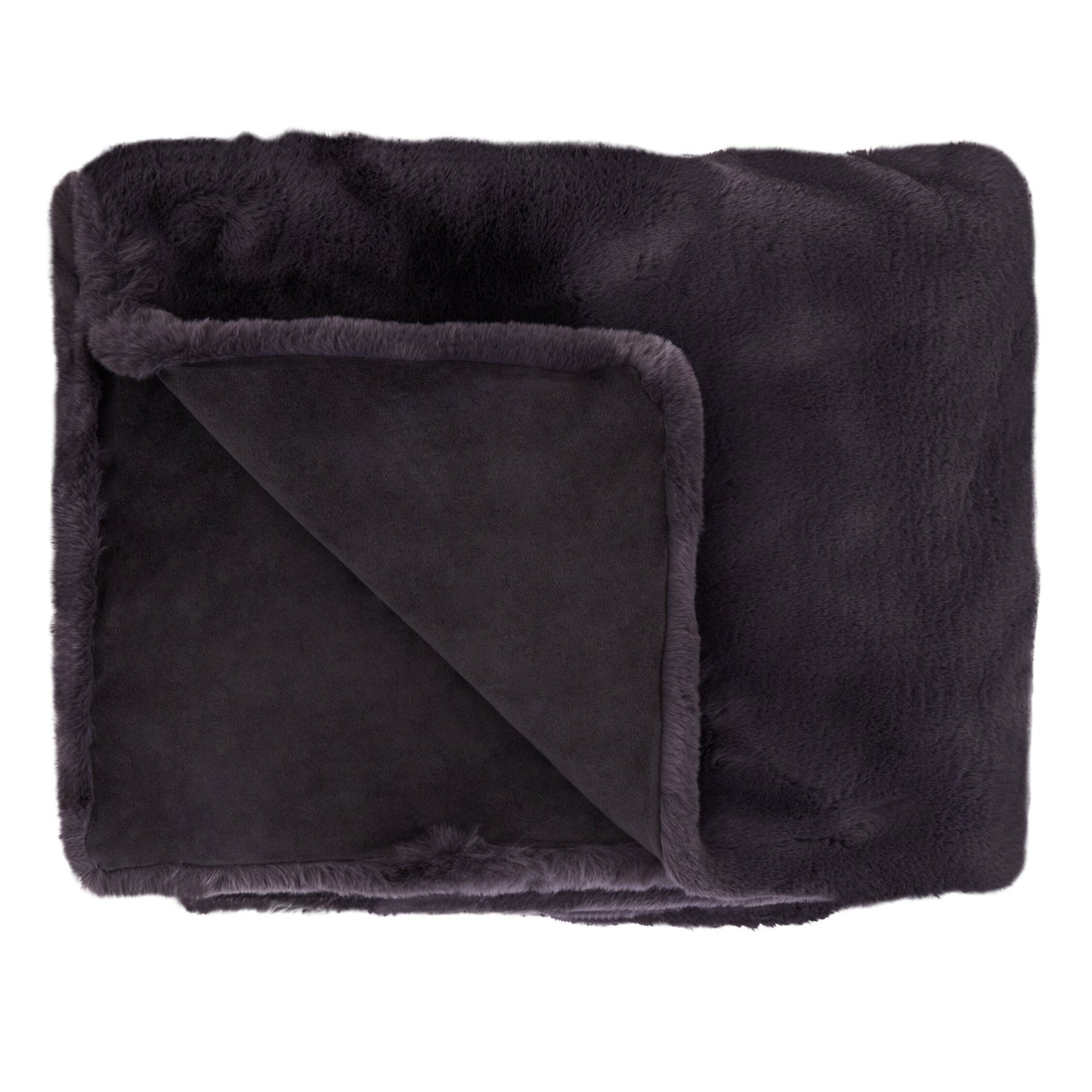 Nomad Lamina Grey Faux Fur Throw