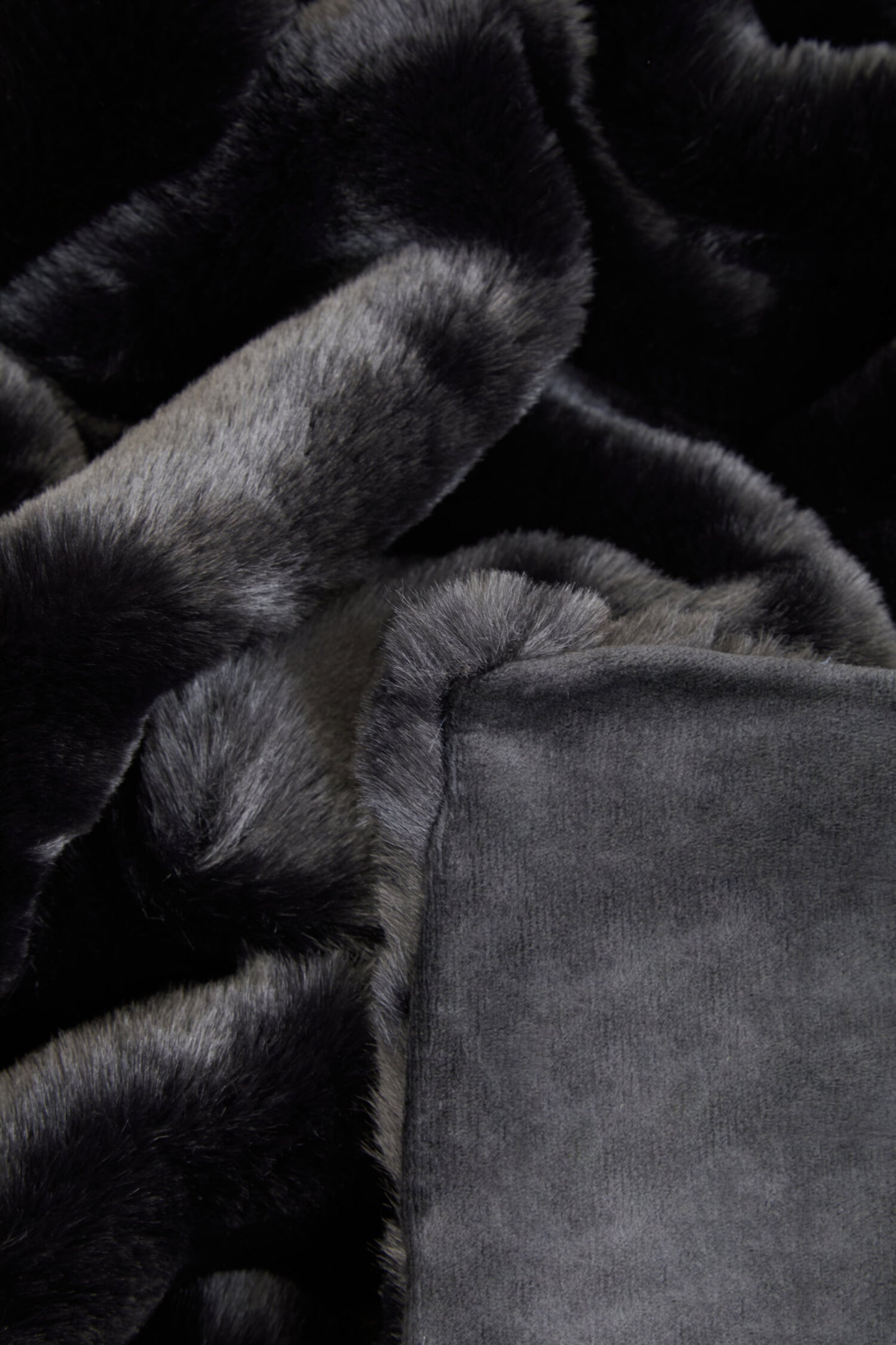 Nomad Lamina Black Faux Fur Throw