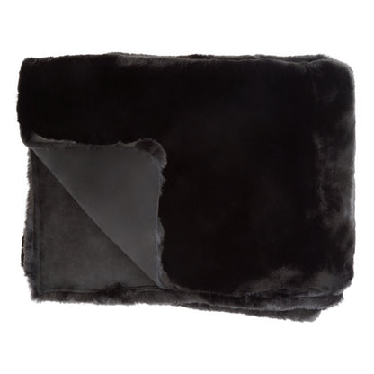 Nomad Lamina Black Faux Fur Throw