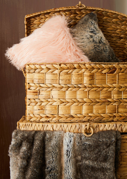 Nomad Lamina Mocha Ombre Fur Throw
