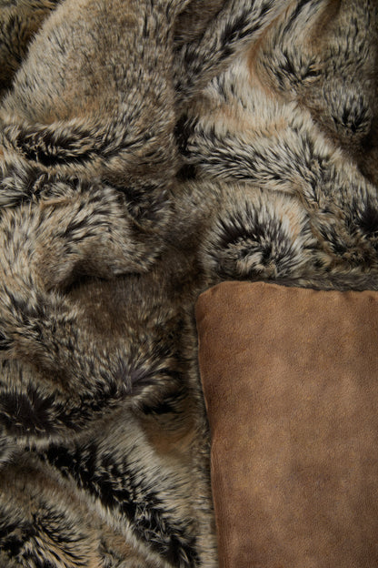Nomad Lamina Mocha Ombre Fur Throw