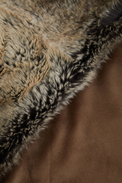 Nomad Lamina Mocha Ombre Fur Throw