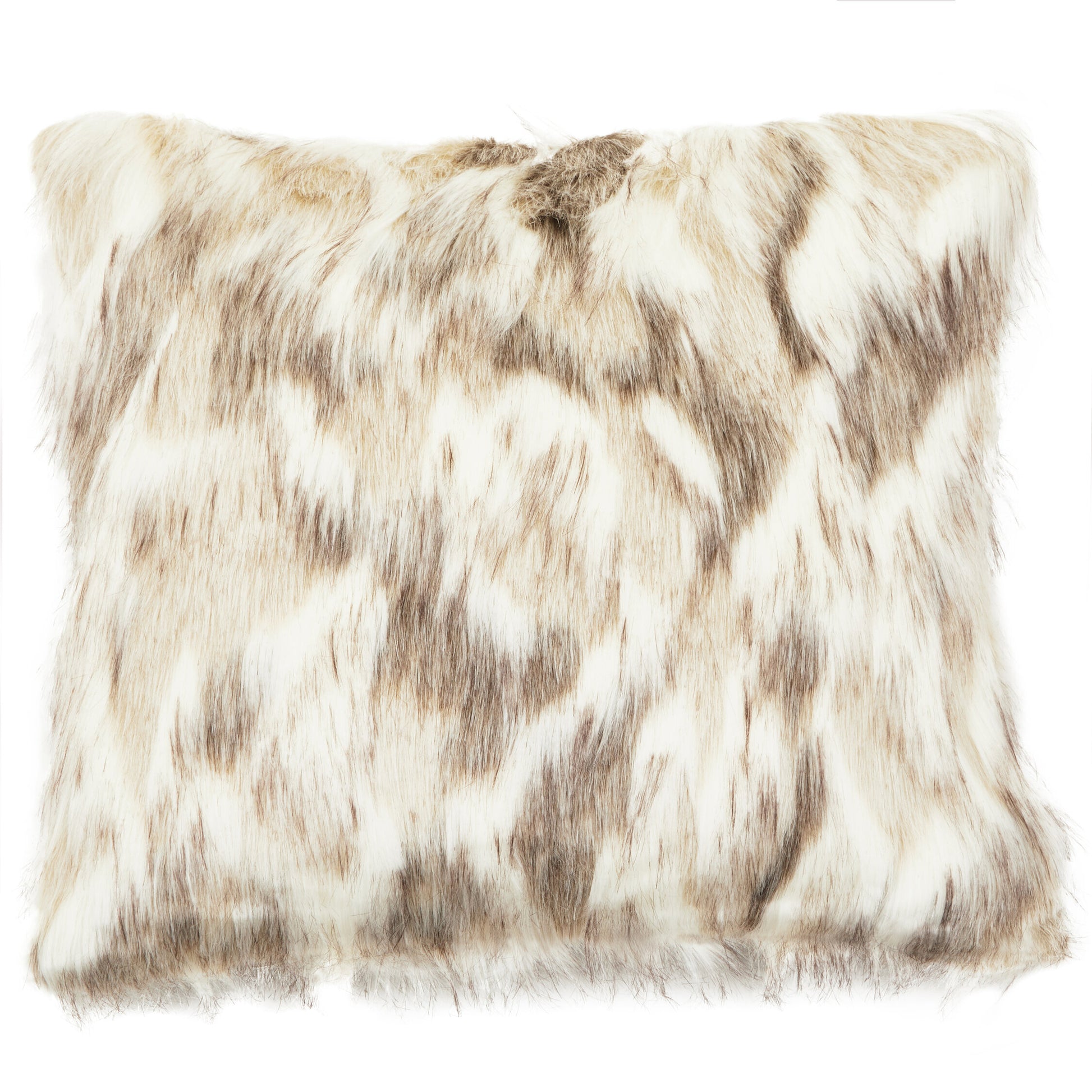 The Luxe Natural Faux Fur Square Cushion | Bali & Blue