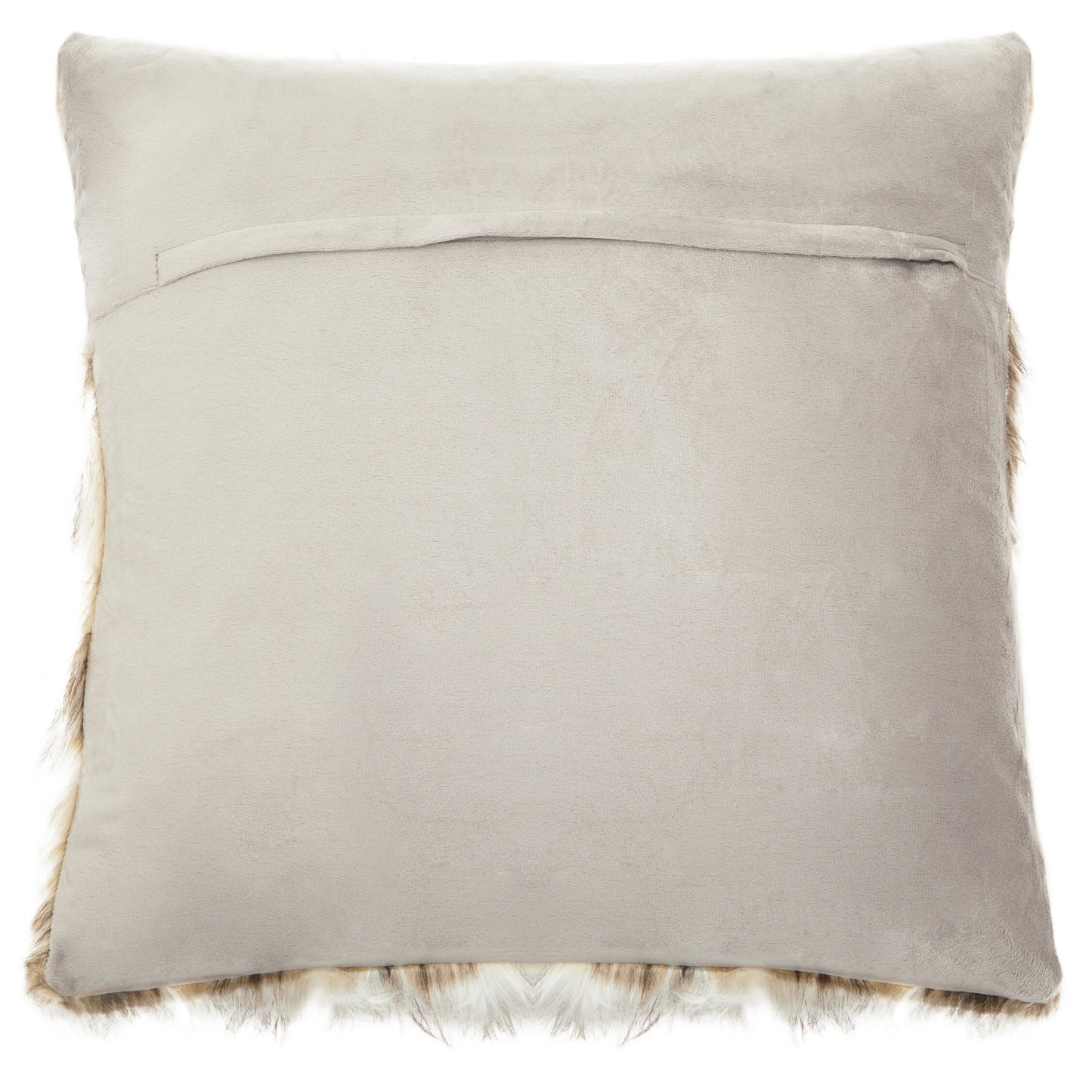 The Luxe Natural Faux Fur Square Cushion | Bali & Blue