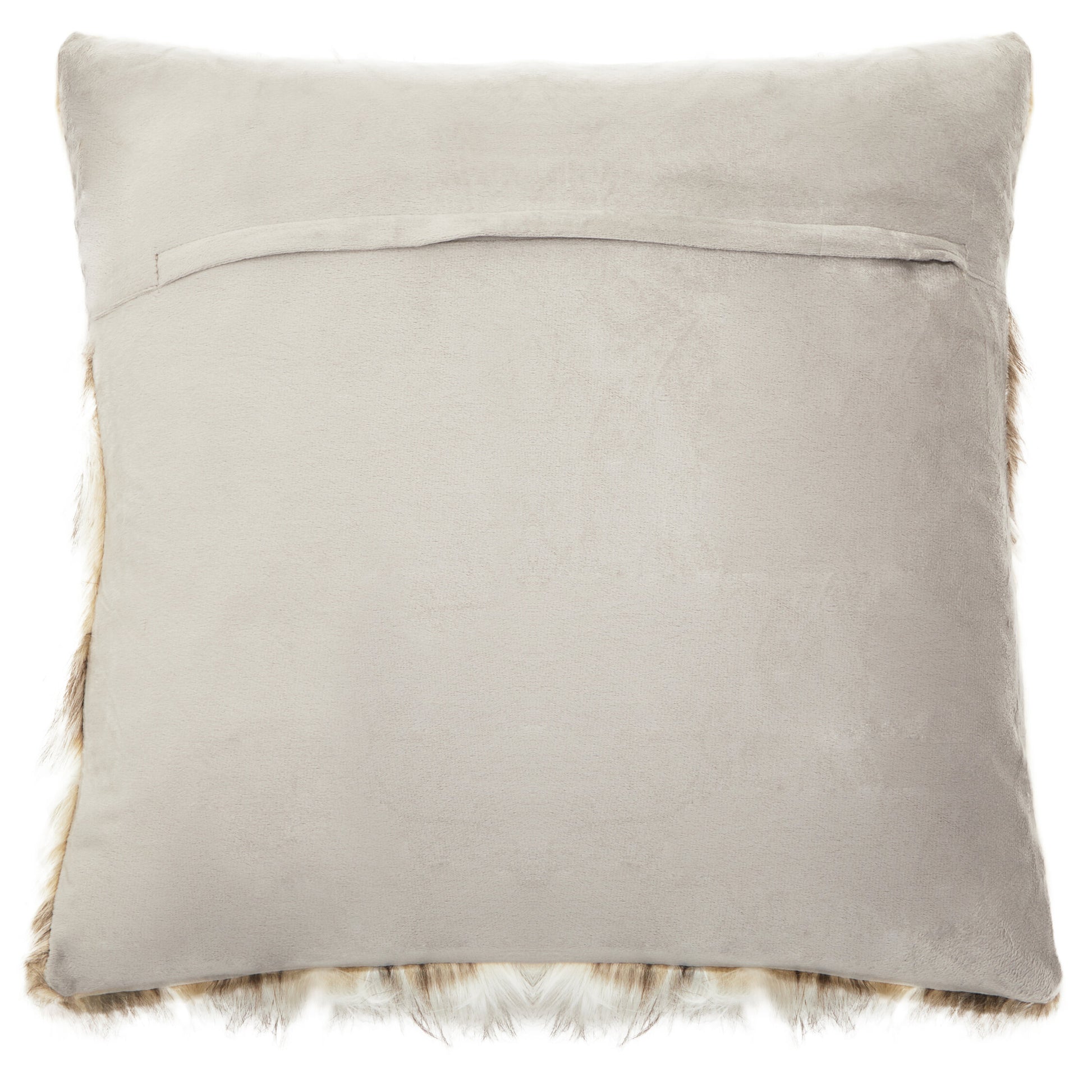 The Luxe Natural Faux Fur Square Cushion | Bali & Blue