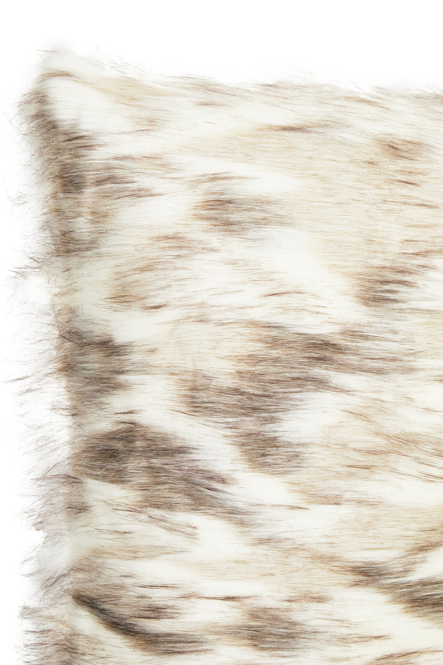 The Luxe Natural Faux Fur Square Cushion
