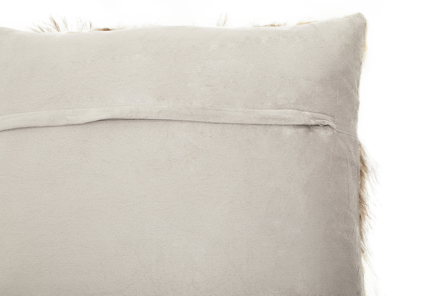 The Luxe Natural Faux Fur Square Cushion