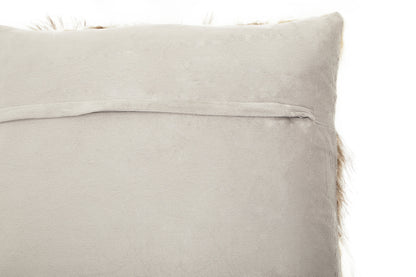 The Luxe Natural Faux Fur Square Cushion