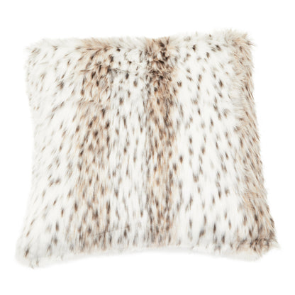 The Luxe Animal Print Faux Fur Square Cushion