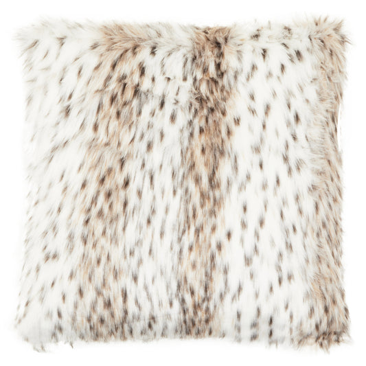 The Luxe Animal Print Faux Fur Square Cushion | Bali & Blue