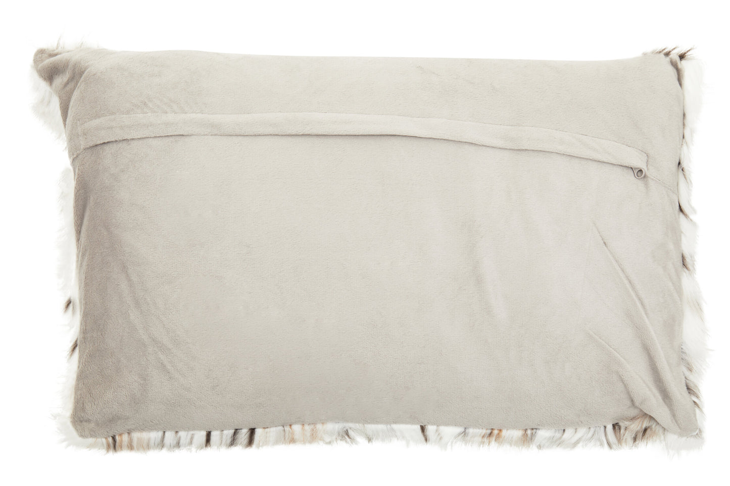 Nomad Lamina Animal Print Rectangular Fur Cushion | Bali & Blue