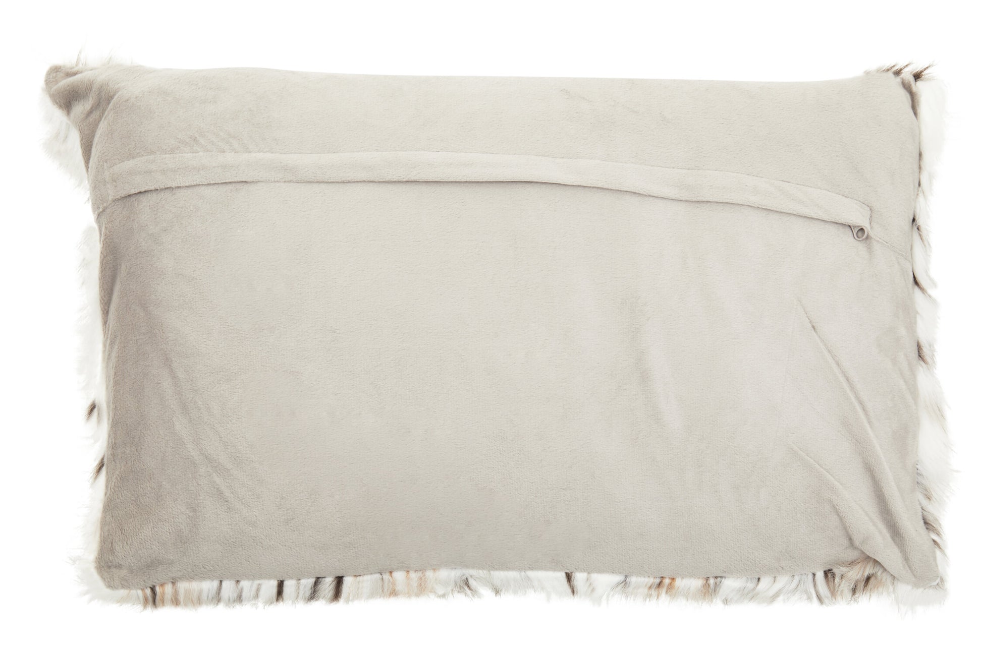 Nomad Lamina Animal Print Rectangular Fur Cushion | Bali & Blue