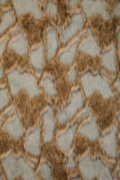Nomad Lamina Grey and Natural Fur Throw