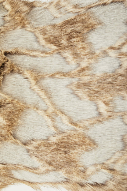 The Luxe Grey Natural Faux Fur Square Cushion