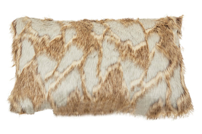 Nomad Lamina Grey and Natural Fur Cushion