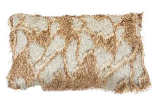 Nomad Lamina Grey and Natural Fur Cushion
