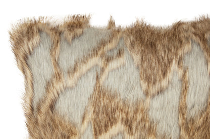 Nomad Lamina Grey and Natural Fur Cushion