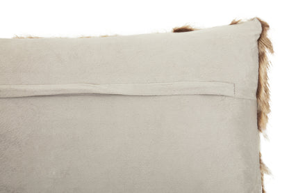 Nomad Lamina Grey and Natural Fur Cushion